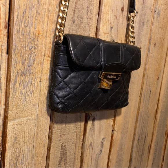 Calvin Klein Quilted Black Leather Crossbody - Picture 4 of 12